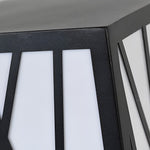 20W Square Solar LED Bollard Lights with Linear Pattern Lampshade - Lamp Outdoor