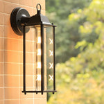 Square Glass Wall Lamp Outdoor Wall Sconce Lighting LED Waterproof Wall Lights - Lamp Outdoor