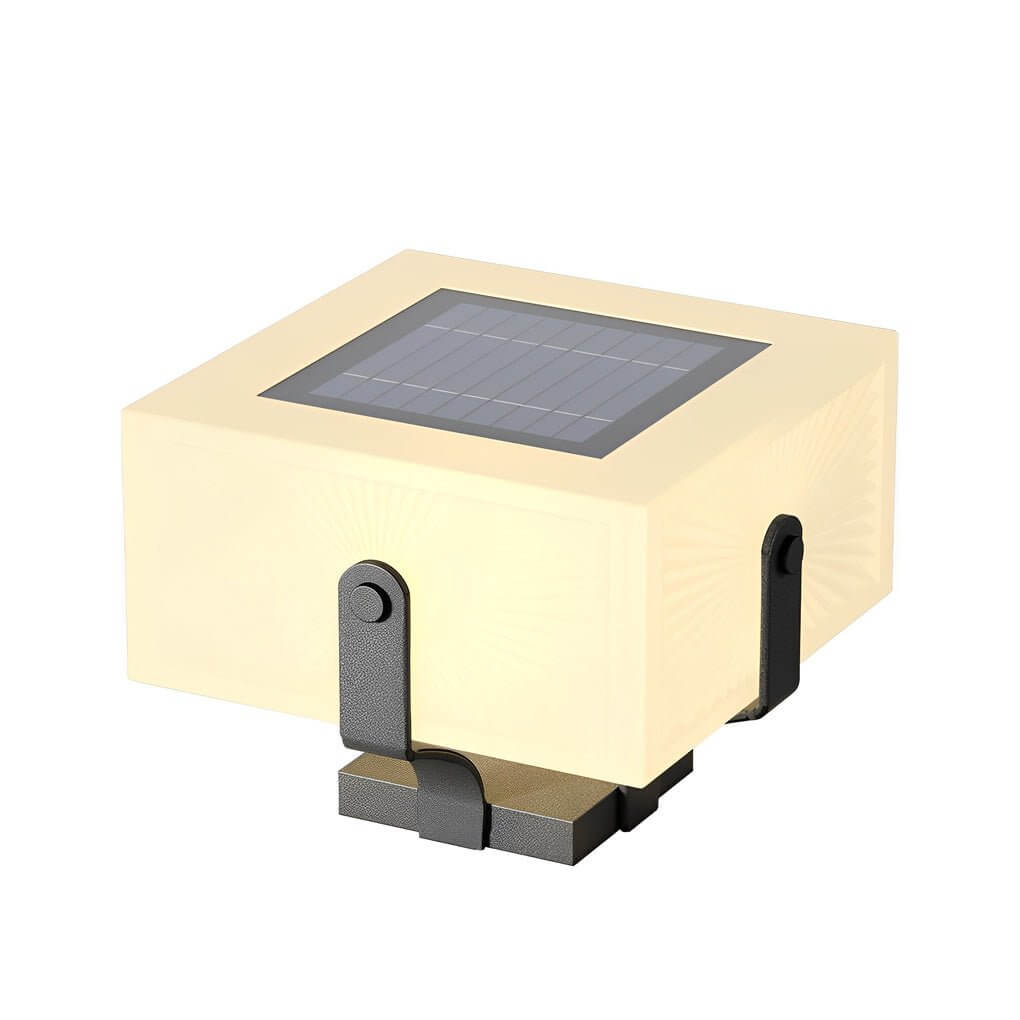 Square IP65 Waterproof LED Creative Modern Solar Fence Post Lights - Lamp Outdoor