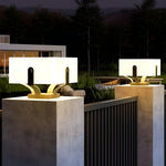 Square IP65 Waterproof LED Creative Modern Solar Fence Post Lights - Lamp Outdoor