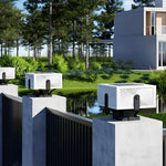 Square IP65 Waterproof LED Creative Modern Solar Fence Post Lights - Lamp Outdoor