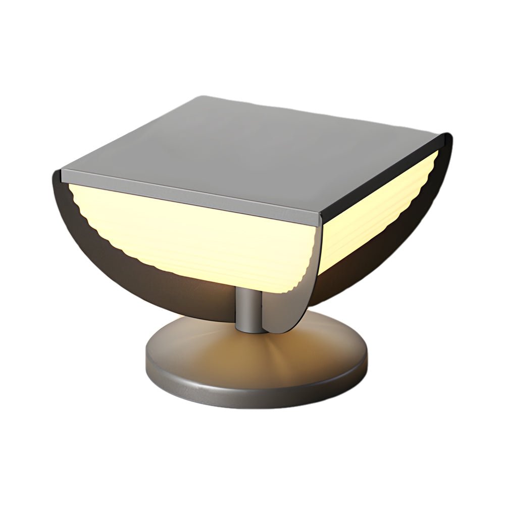 Square Metal Solar Garden Light LED Outdoor Light Post Waterproof Fence Column Head Lamp Pillar Light - Lamp Outdoor
