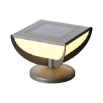 Square Metal Solar Garden Light LED Outdoor Light Post Waterproof Fence Column Head Lamp Pillar Light - Lamp Outdoor