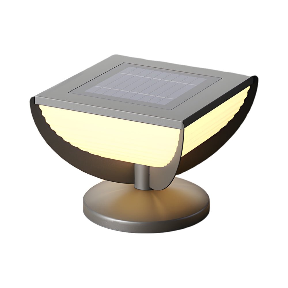 Square Metal Solar Garden Light LED Outdoor Light Post Waterproof Fence Column Head Lamp Pillar Light - Lamp Outdoor