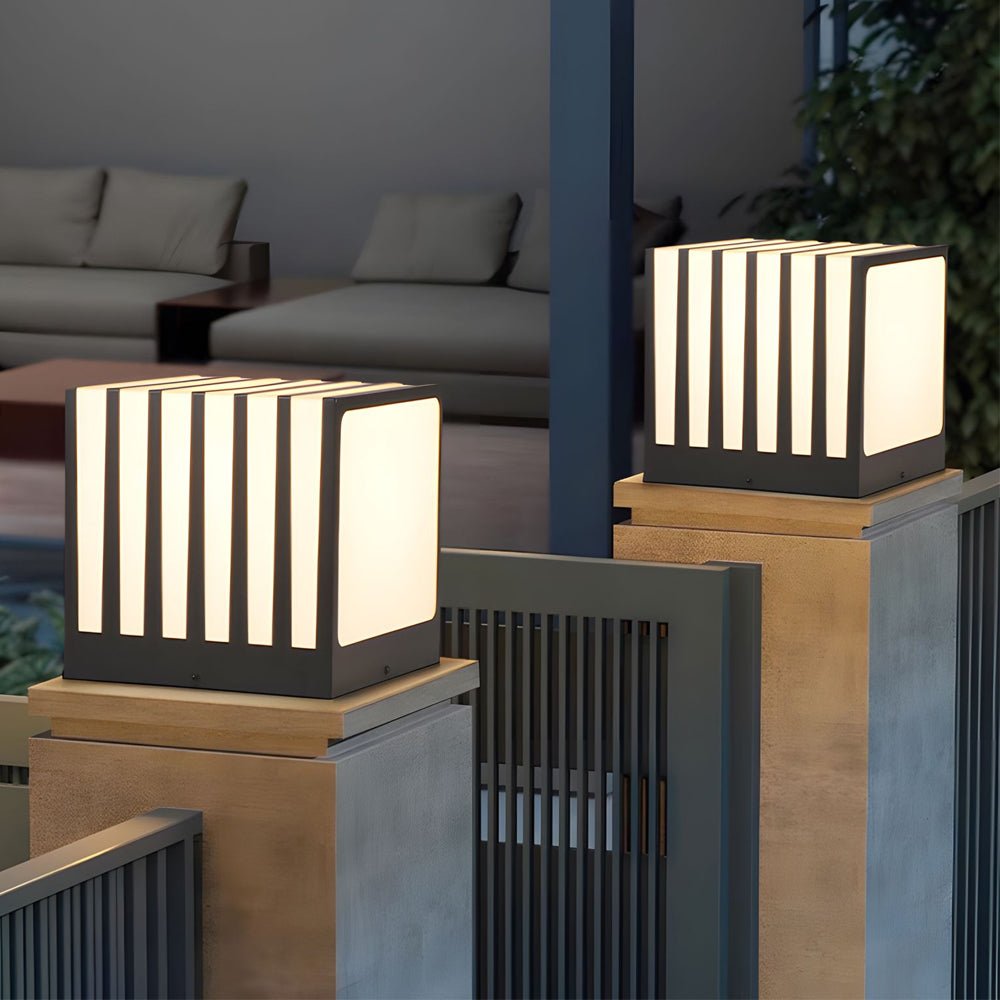 Square Outdoor Column Deck Fence Post Light Waterproof for Garden - Lamp Outdoor