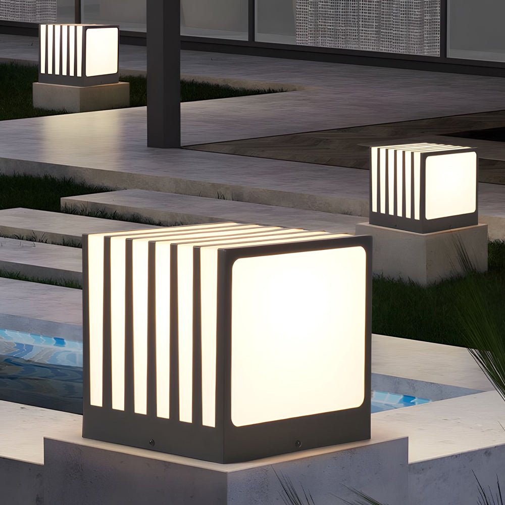 Square Outdoor Column Deck Fence Post Light Waterproof for Garden - Lamp Outdoor