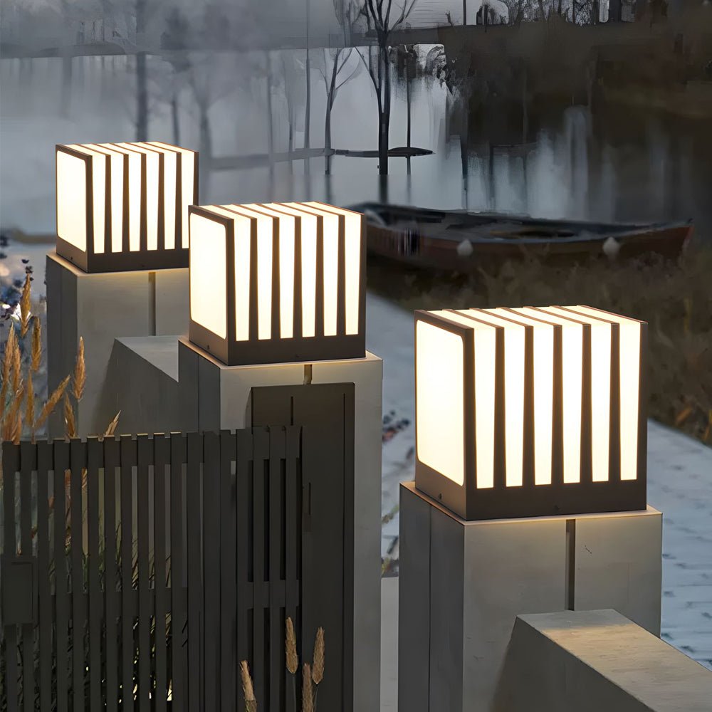 Square Outdoor Column Deck Fence Post Light Waterproof for Garden - Lamp Outdoor