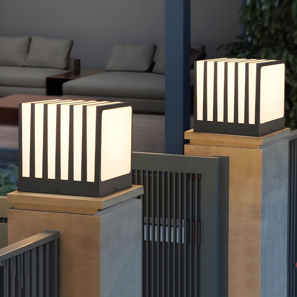 Square Outdoor Column Deck Fence Post Light Waterproof for Garden - Lamp Outdoor