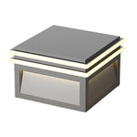 Waterproof Metal Pillar Lights Square Minimalist Style - Lamp Outdoor