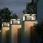 Stainless Steel LED Pillar Lights Waterproof with Acrylic Lampshade - Lamp Outdoor