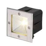 Square 90-260V In-Wall Recessed 4W LED Step Lights for Outdoor Stairs, Deck, and Patio - Lamp Outdoor