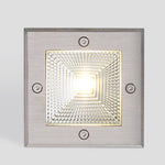 Square 90-260V In-Wall Recessed 4W LED Step Lights for Outdoor Stairs, Deck, and Patio - Lamp Outdoor