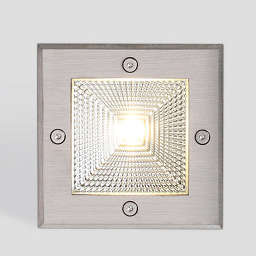 Square 90-260V In-Wall Recessed 4W LED Step Lights for Outdoor Stairs, Deck, and Patio - Lamp Outdoor