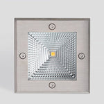 Square 90-260V In-Wall Recessed 4W LED Step Lights for Outdoor Stairs, Deck, and Patio - Lamp Outdoor