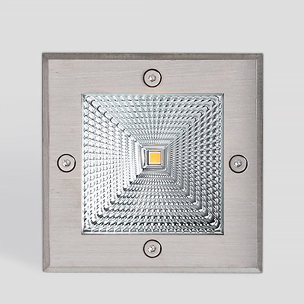 Square 90-260V In-Wall Recessed 4W LED Step Lights for Outdoor Stairs, Deck, and Patio - Lamp Outdoor