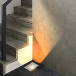 Square 90-260V In-Wall Recessed 4W LED Step Lights for Outdoor Stairs, Deck, and Patio - Lamp Outdoor