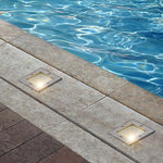 Square 90-260V In-Wall Recessed 4W LED Step Lights for Outdoor Stairs, Deck, and Patio - Lamp Outdoor