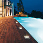 Square 90-260V In-Wall Recessed 4W LED Step Lights for Outdoor Stairs, Deck, and Patio - Lamp Outdoor