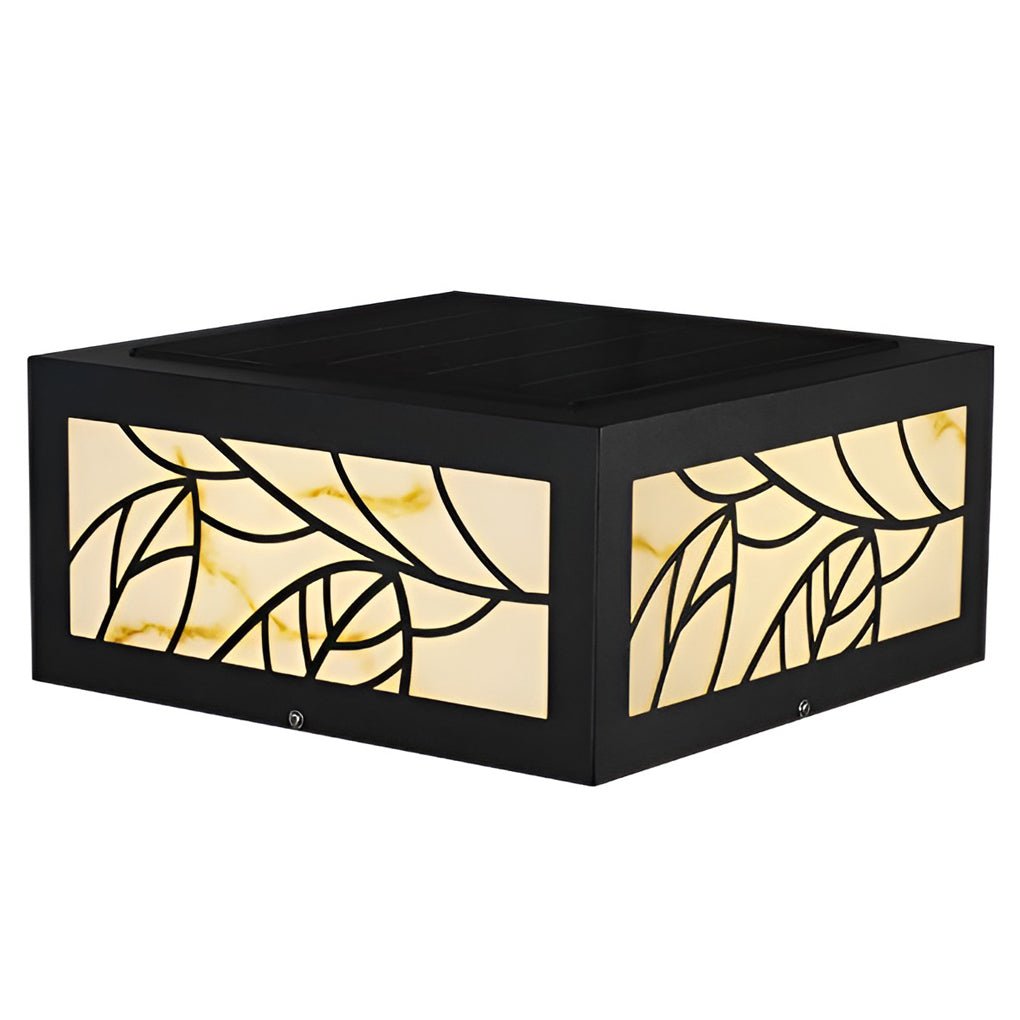 Square Waterproof LED Modern Solar Outdoor Deck Post Lights Pillar Light - Lamp Outdoor