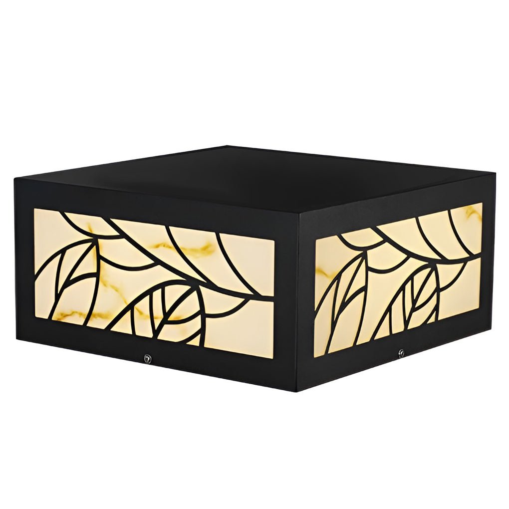 Square Waterproof LED Modern Solar Outdoor Deck Post Lights Pillar Light - Lamp Outdoor