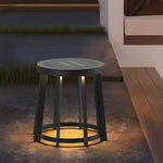 Stainless Steel Round Stool Solar Light Dual-Purpose Outdoor LED Fixture - Lamp Outdoor