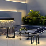 Stainless Steel Round Stool Solar Light Dual-Purpose Outdoor LED Fixture - Lamp Outdoor
