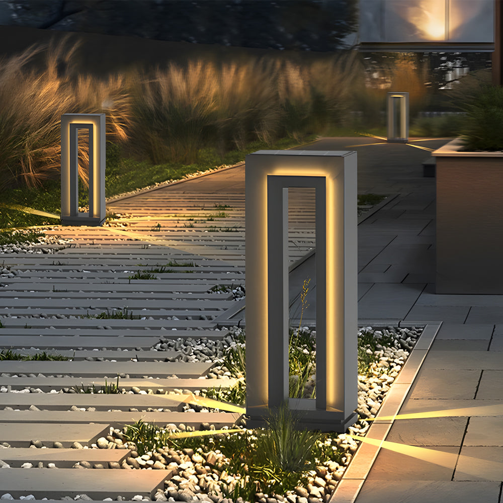 Outdoor Arch LED Solar Lawn Lights Modern Minimalist Style - Lamp Outdoor