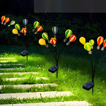 Swinging Solar LED Hot Air Balloon Lights 2 Pack for Outdoor Gardens - Lamp Outdoor