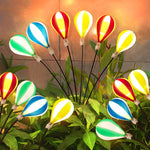 Swinging Solar LED Hot Air Balloon Lights 2 Pack for Outdoor Gardens - Lamp Outdoor