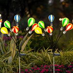 Swinging Solar LED Hot Air Balloon Lights 2 Pack for Outdoor Gardens - Lamp Outdoor