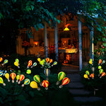 Swinging Solar LED Hot Air Balloon Lights 2 Pack for Outdoor Gardens - Lamp Outdoor
