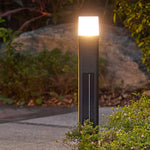 Motion Sensor Black Torchiere Floor Lamp Solar-Powered - Lamp Outdoor