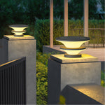 Waterproof Patio Pillar Lights Round Modern - Lamp Outdoor