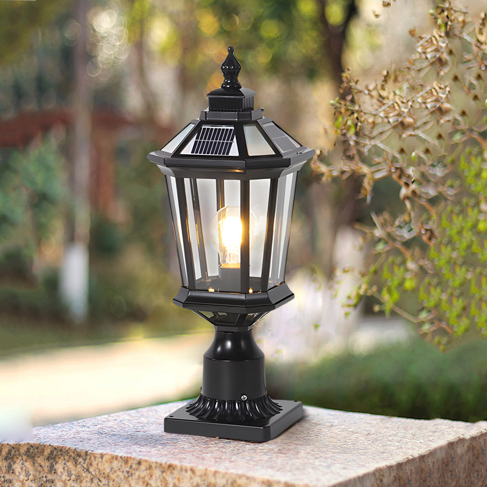 LED Waterproof Solar Column Pillar Lights for Garden - Lamp Outdoor