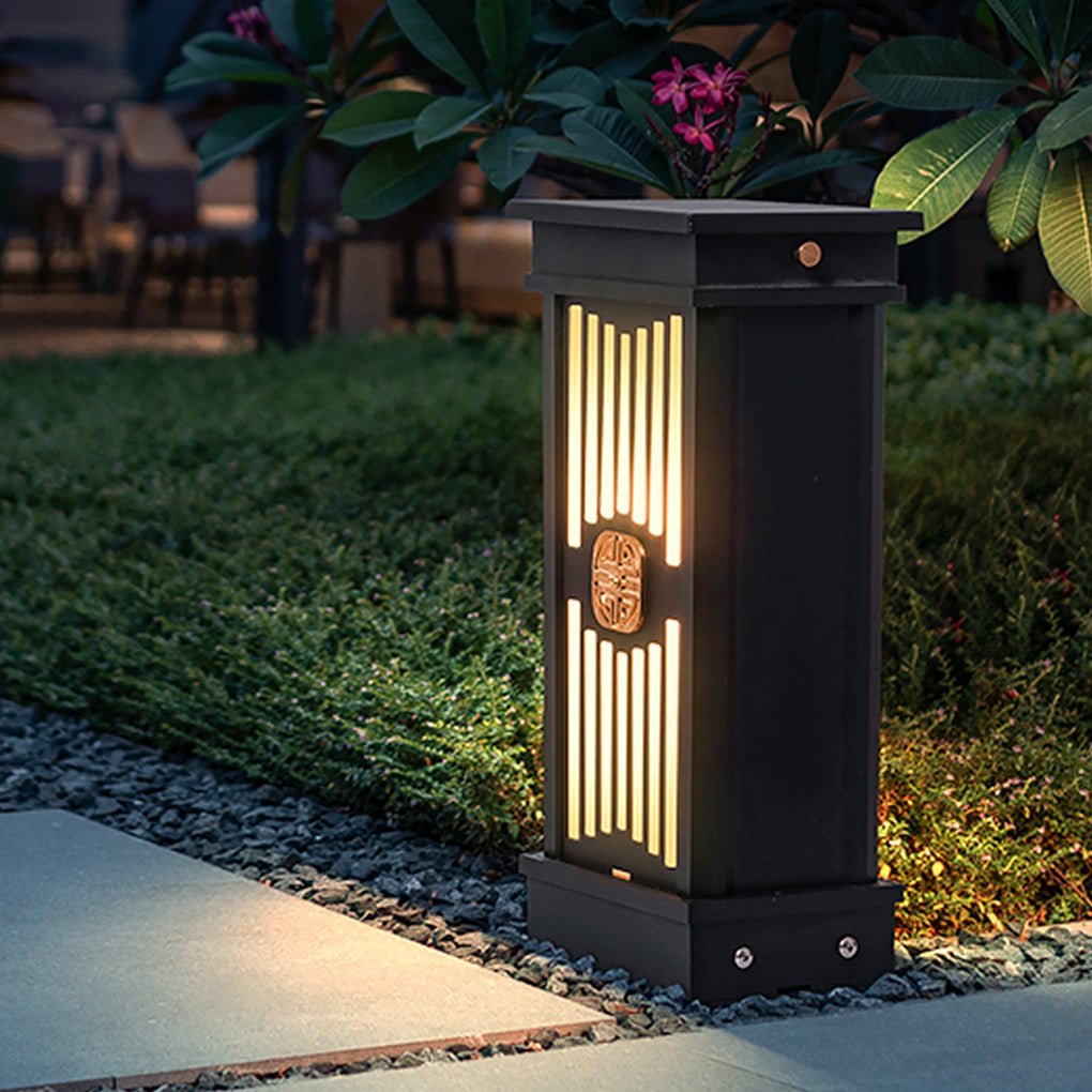 Traditional LED Post Light Retro Black Waterproof Outdoor Garden Lighting - Lamp Outdoor