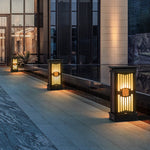 Traditional LED Post Light Retro Black Waterproof Outdoor Garden Lighting - Lamp Outdoor
