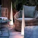Stainless Steel Waterproof Geometric Floor Lamp with Pyramid Design - Lamp Outdoor
