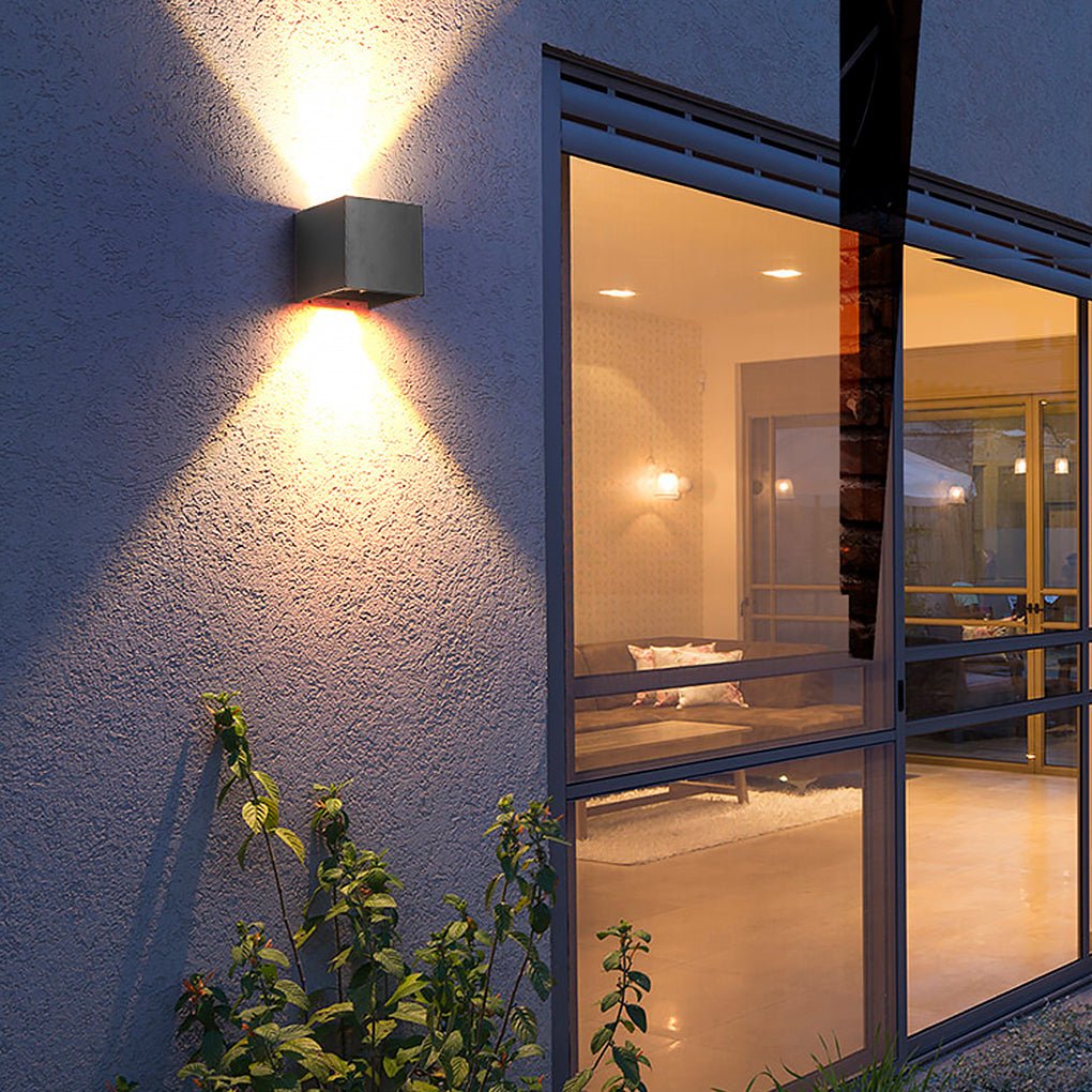 Square Waterproof Up Down Lighting Adjustable Modern Exterior Lights - Lamp Outdoor