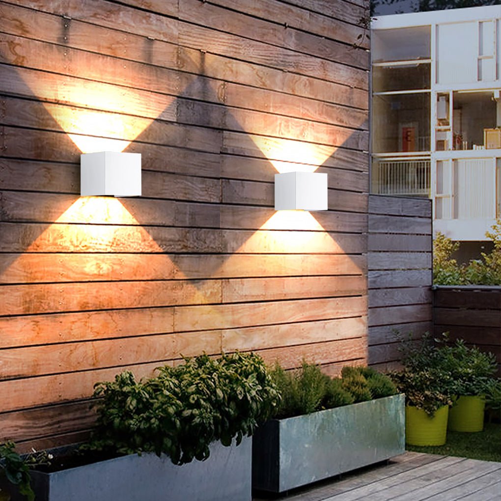 Square Waterproof Up Down Lighting Adjustable Modern Exterior Lights - Lamp Outdoor