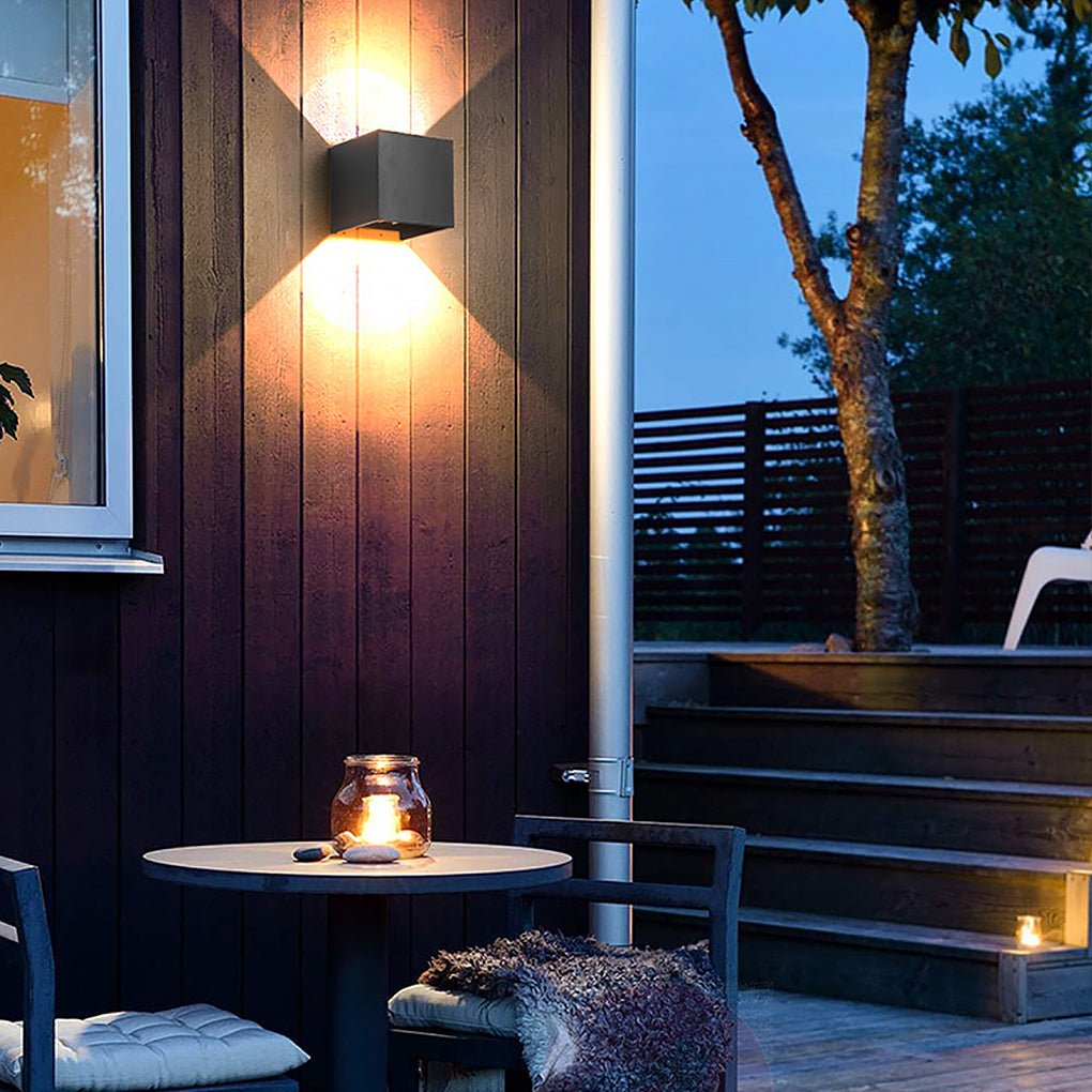 Square Waterproof Up Down Lighting Adjustable Modern Exterior Lights - Lamp Outdoor