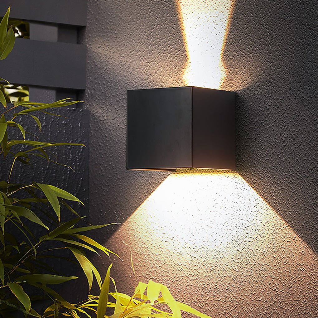 Square Waterproof Up Down Lighting Adjustable Modern Exterior Lights - Lamp Outdoor