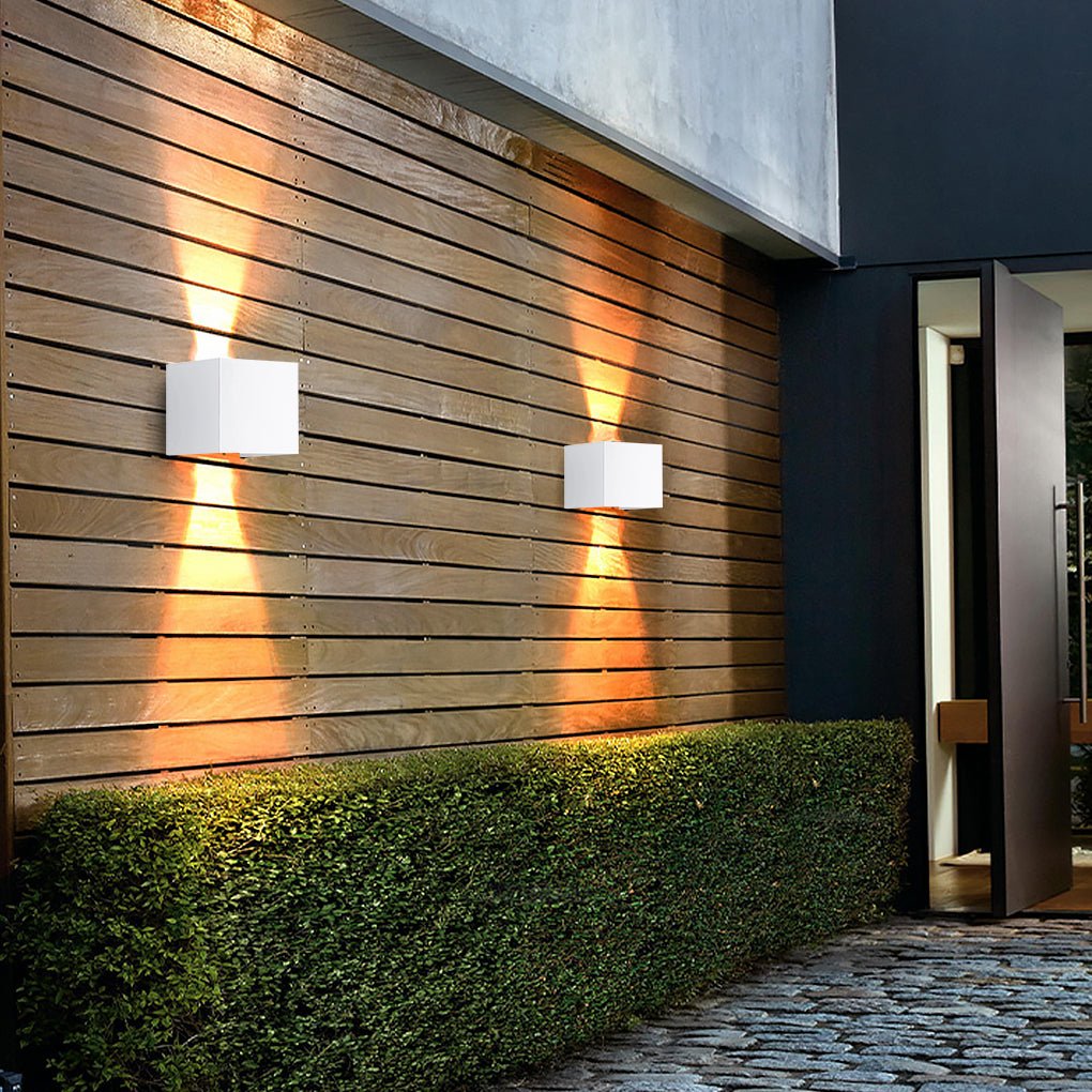 Square Waterproof Up Down Lighting Adjustable Modern Exterior Lights - Lamp Outdoor