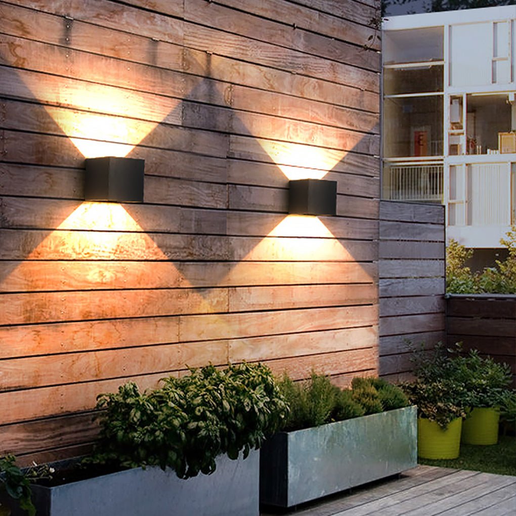 Square Waterproof Up Down Lighting Adjustable Modern Exterior Lights - Lamp Outdoor