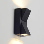 Waterproof Up & Down K-Type Black LED Outdoor Wall Lights - Lamp Outdoor