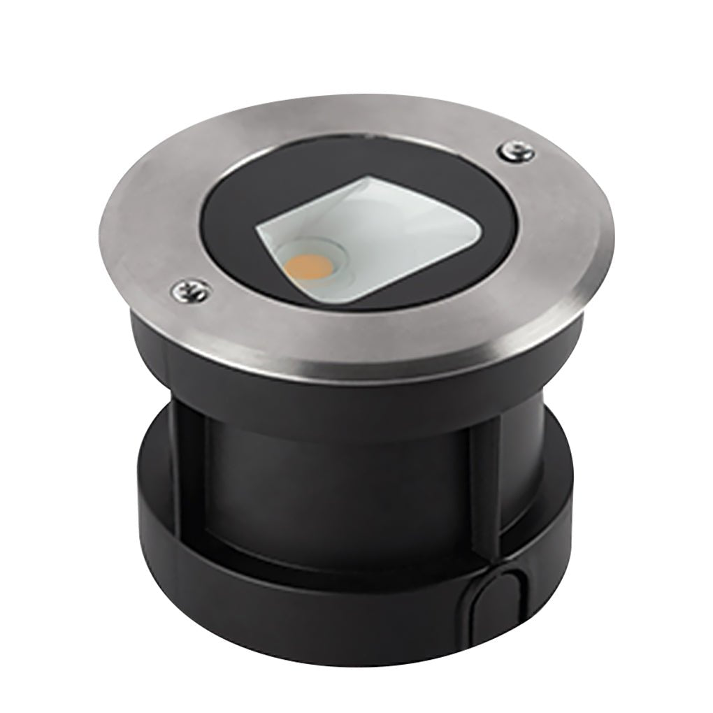 Ultra-thin Waterproof Recessed Step Lights LED Ground Lighting for Stairs, Decks (IP65, 110-240V, Warm White) - Lamp Outdoor