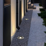 Ultra-thin Waterproof Recessed Step Lights LED Ground Lighting for Stairs, Decks (IP65, 110-240V, Warm White) - Lamp Outdoor