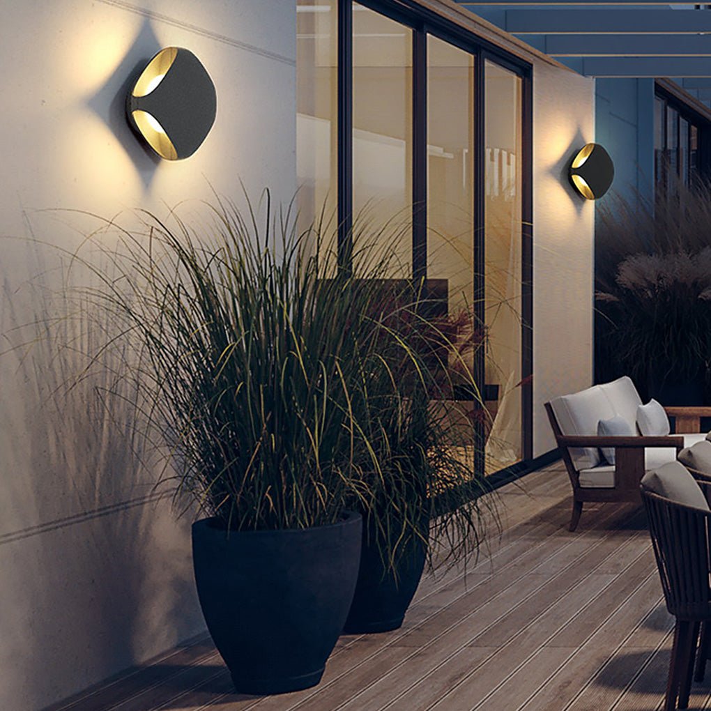 Square LED Waterproof Black Modern Outdoor Wall Lights Fence Post Lights - Lamp Outdoor
