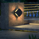 Square LED Waterproof Black Modern Outdoor Wall Lights Fence Post Lights - Lamp Outdoor