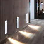Vertical Motion Sensor LED Stair Light Wall Recessed Contemporary Lighting For Indoor and Outdoor Steps - Lamp Outdoor
