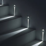 Vertical Motion Sensor LED Stair Light Wall Recessed Contemporary Lighting For Indoor and Outdoor Steps - Lamp Outdoor
